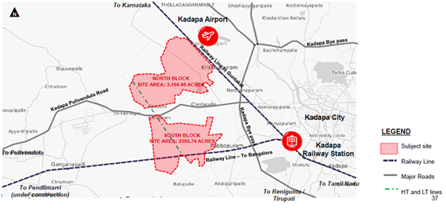 Kadapa, Koparthy Industrial Area, National Industrial Corridor, Nellore, Tirupati, Vizag Chennai Industrial Corridor (VCIC)