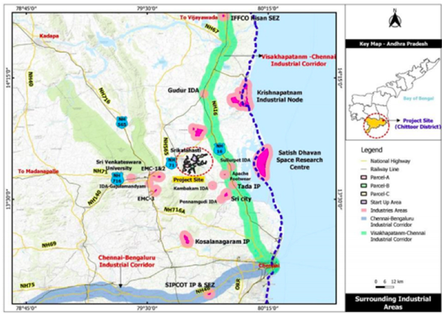 Andhra Pradesh, Chennai, Chennai International Airport, Chennai Port, Chittoor, Chittoor Node South Cluster, Ennore Port, IMC, Industrial Manufacturing Cluster, Kattupalli Port, Krishnapatnam Port, Tirupati International Airport, Vizag Chennai Industrial (VCIC)