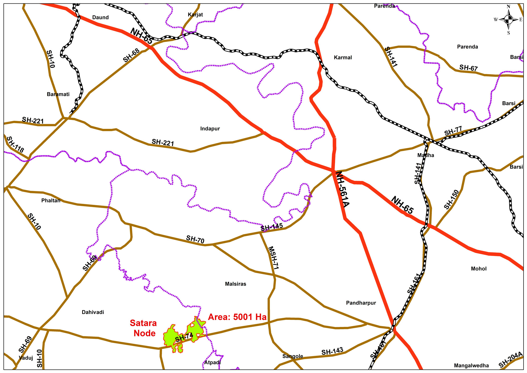 Bengaluru Mumbai Industrial Corridor (BMIC), Betul, Devabhumi Pandharpur, Dighi, Dighi Port, Dighi Port Industrial Area, JNPT, Maharashtra, Mhaswad, Mormugao, Mumbai, National Industrial Corridor, Pandharpur, Pune, Satara, Satara Node, Solapur